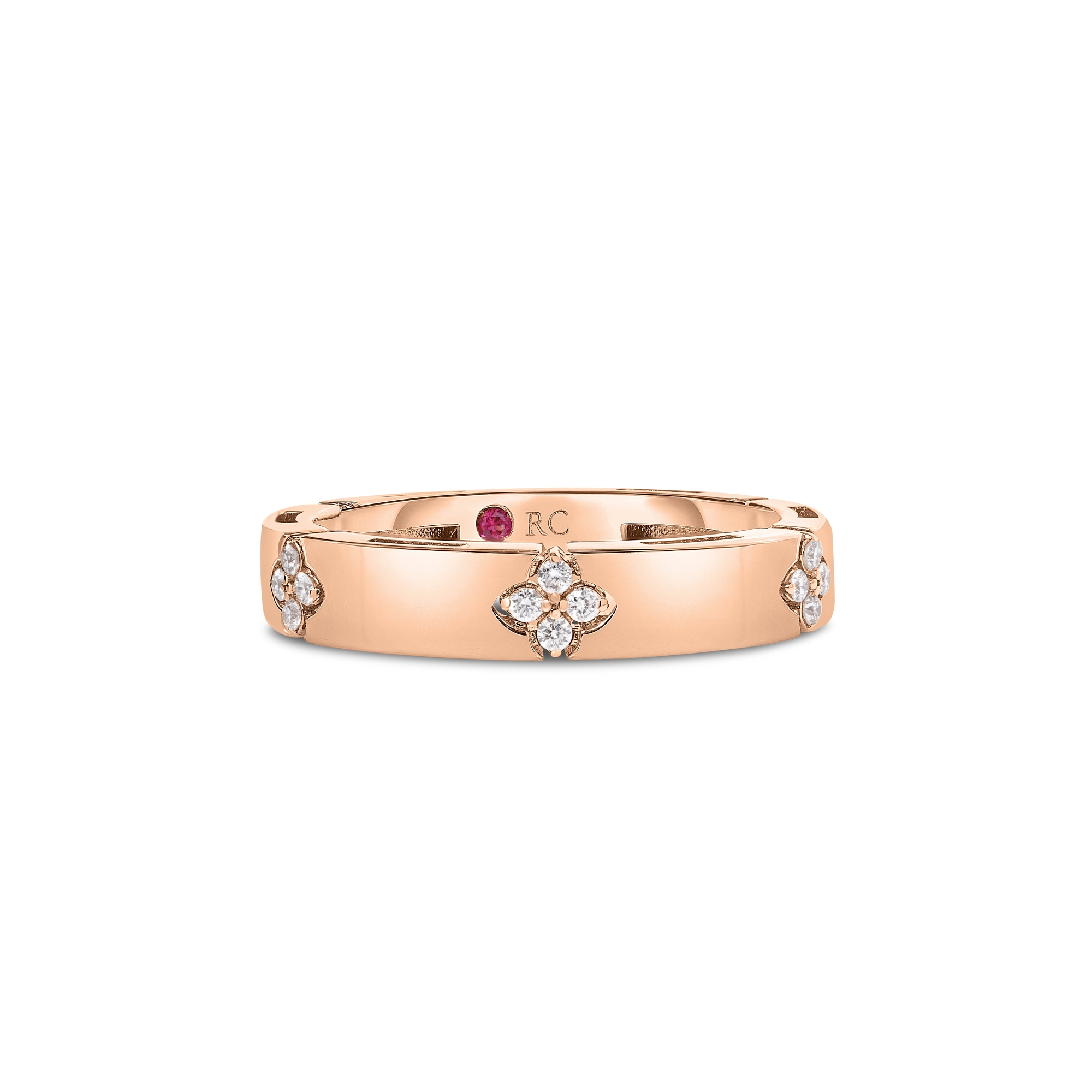 18k Rose Gold Love In Verona Narrow Diamond Ring