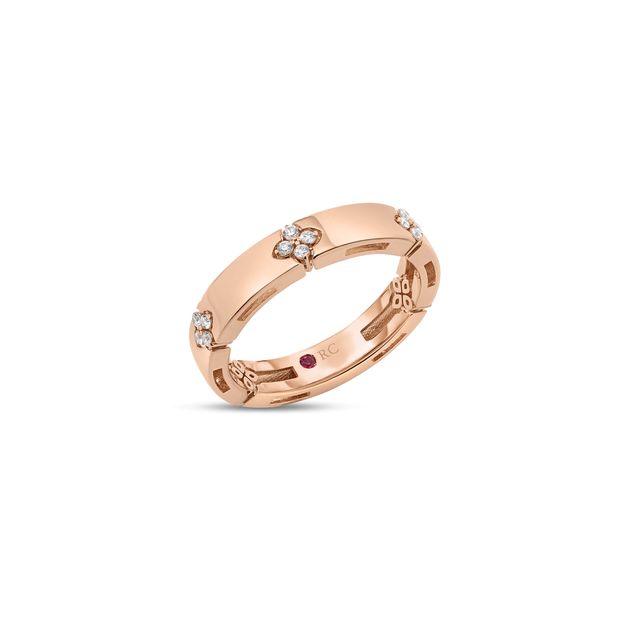 18k Rose Gold Love In Verona Narrow Diamond Ring