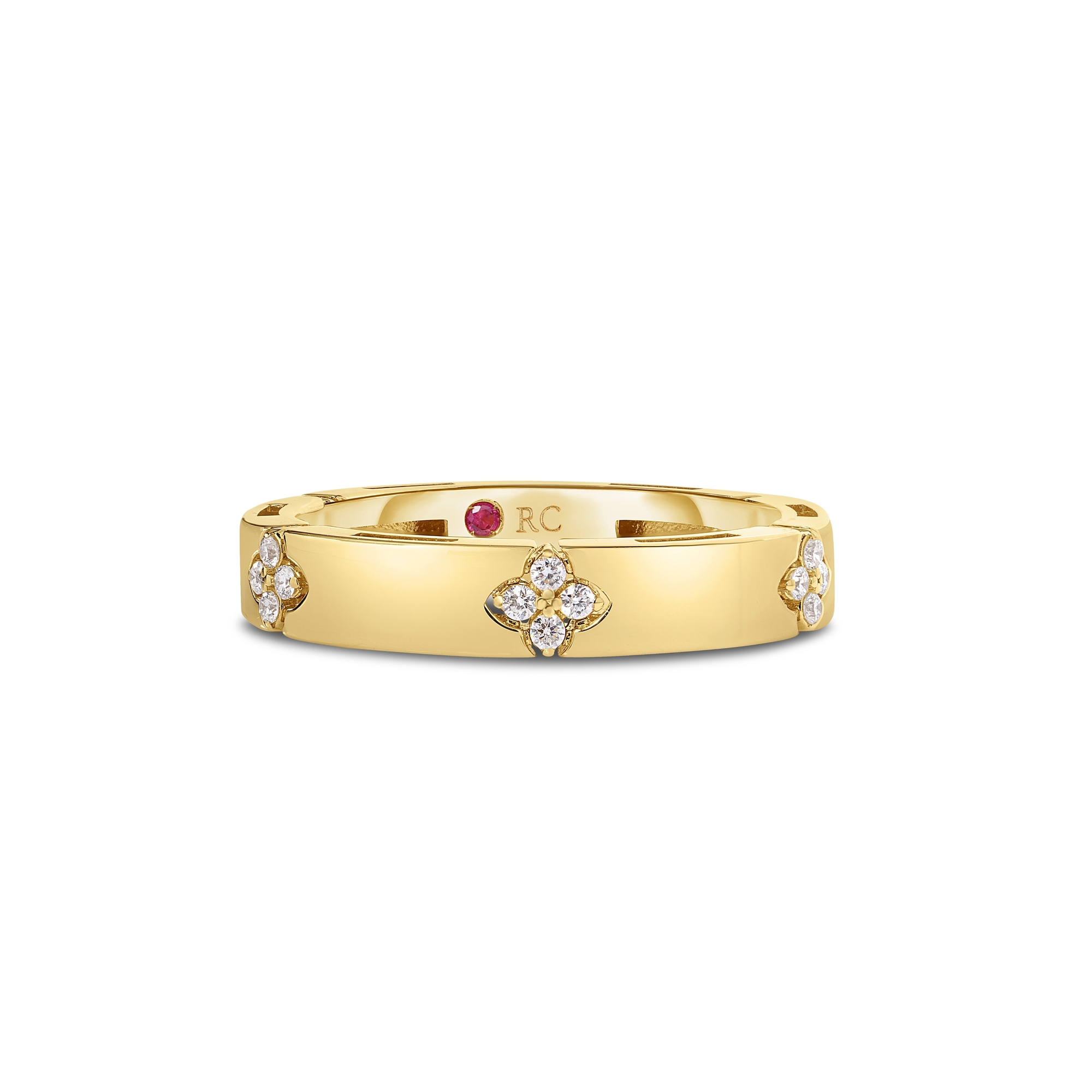 18k Yellow Gold Love In Verona Narrow Diamond Ring