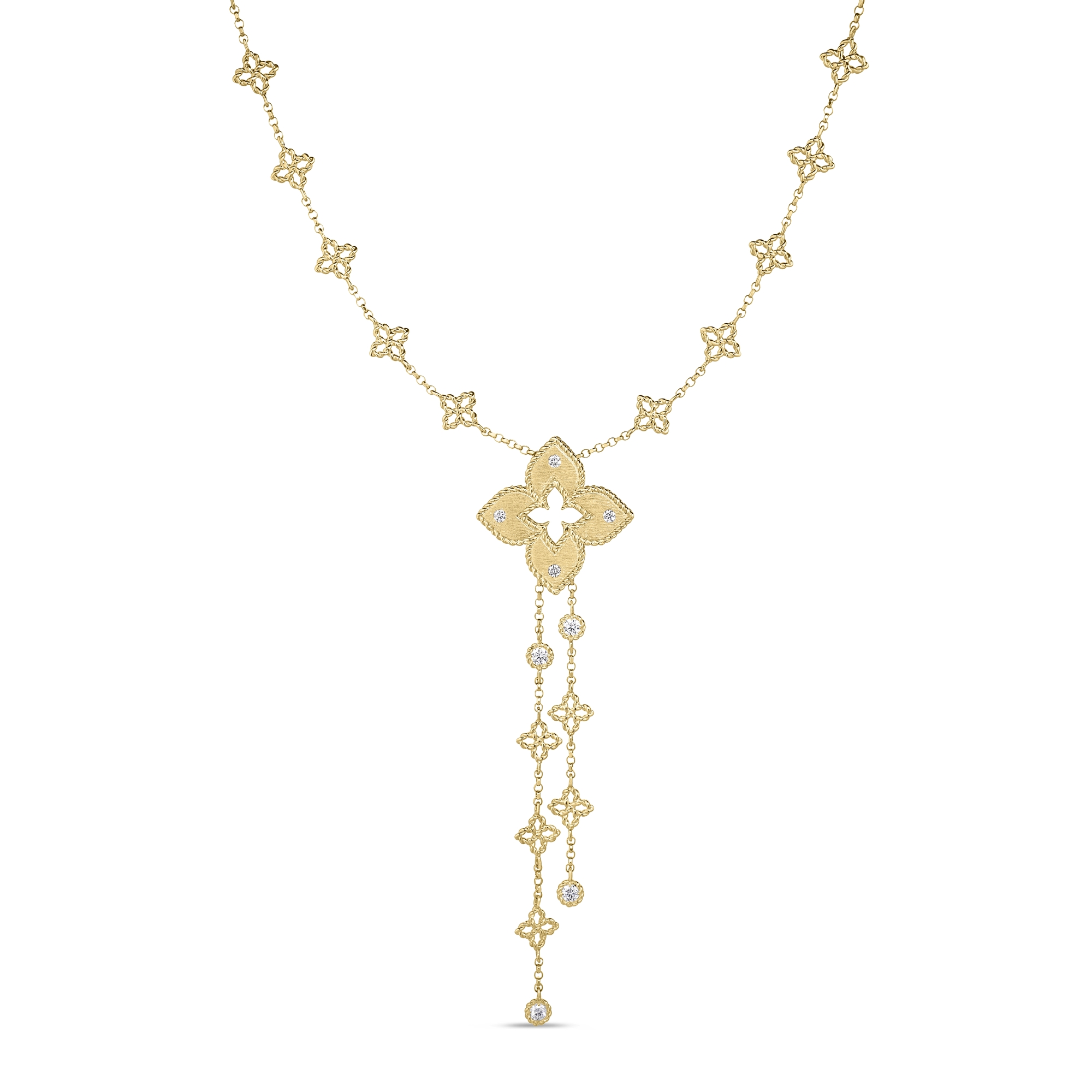18k Yellow Gold Venetian Princess Diamond Necklace