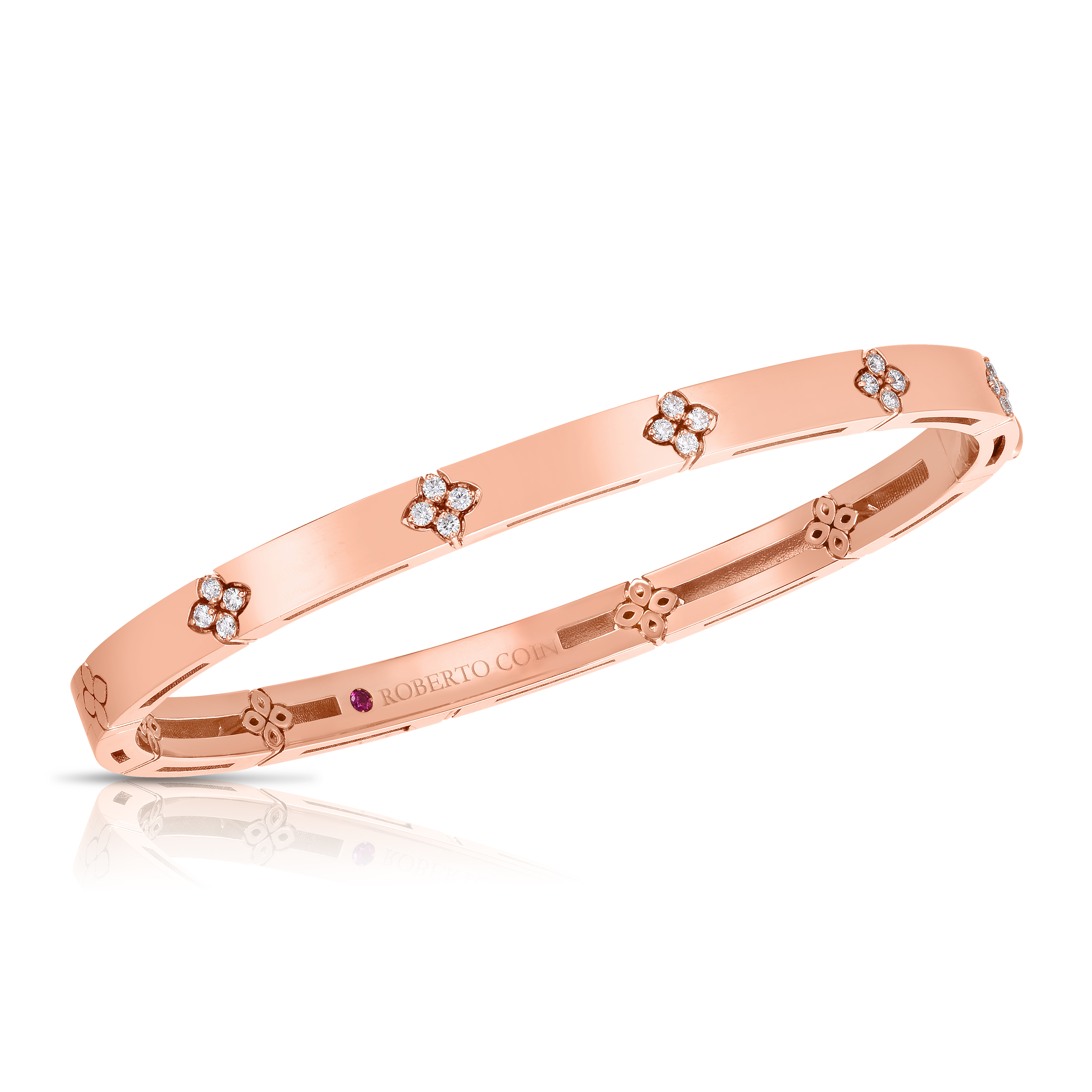 18k Rose Gold Love In Verona Diamond Bangle