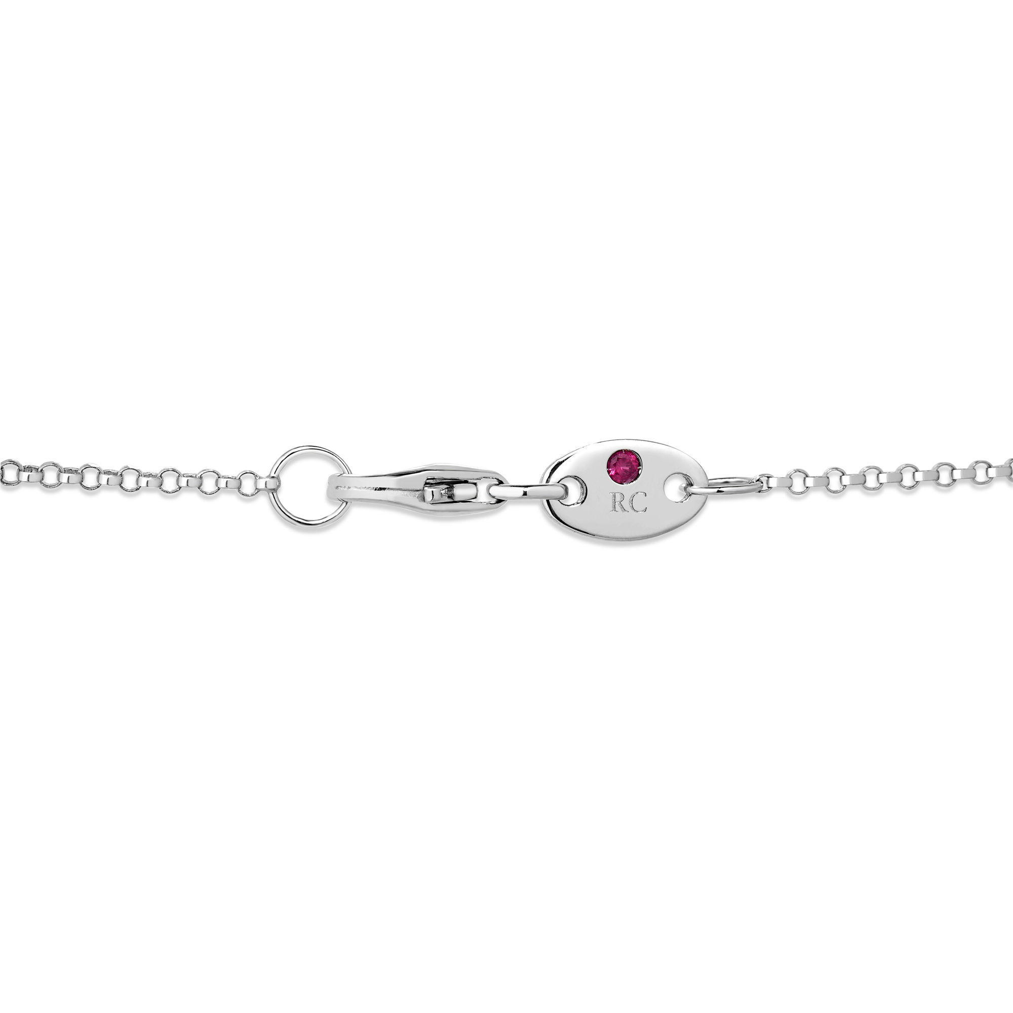 18k White Gold Princess Flower Pave Diamond And Blue Sapphire Necklace