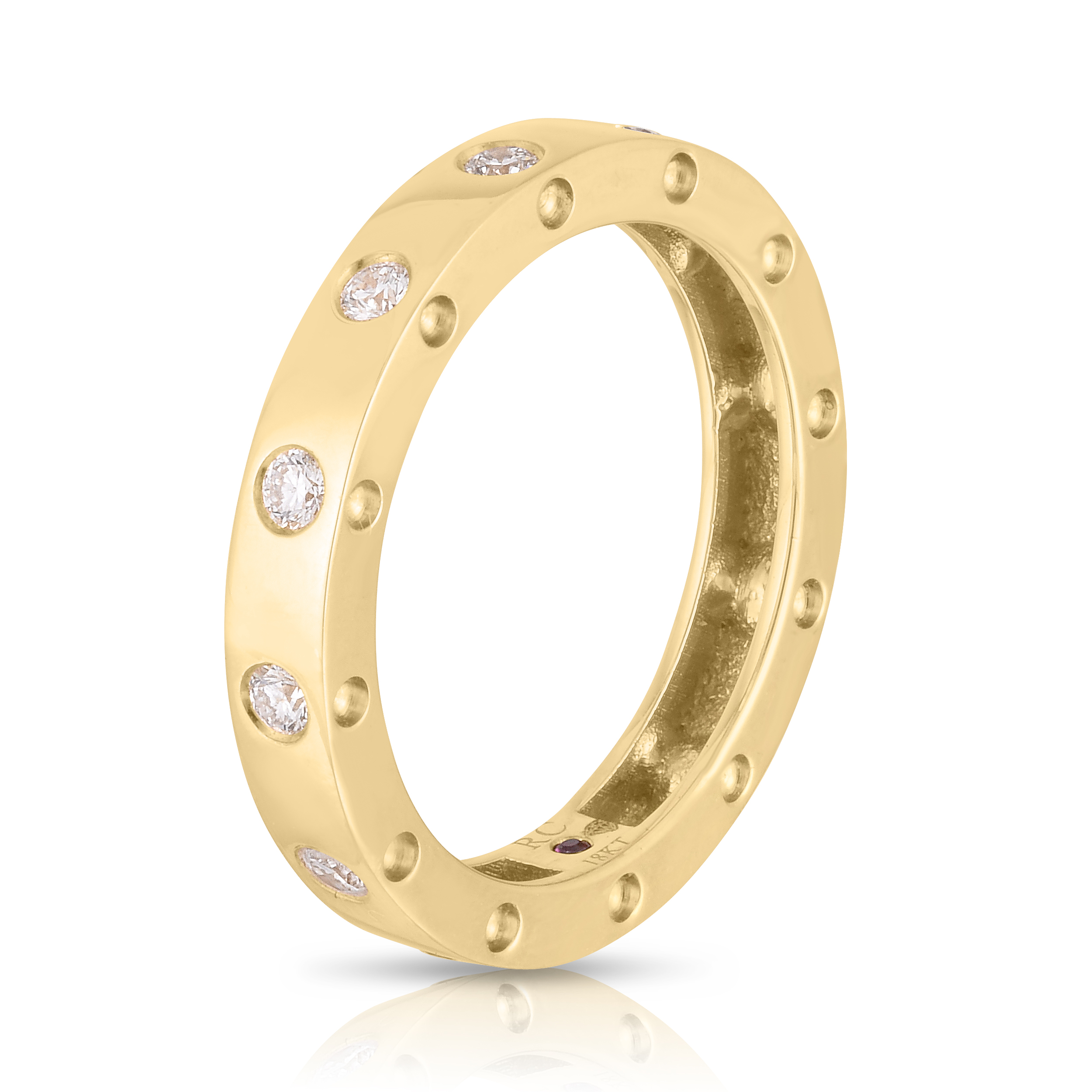 18k Yellow Gold Pois Moi Diamond Round Ring