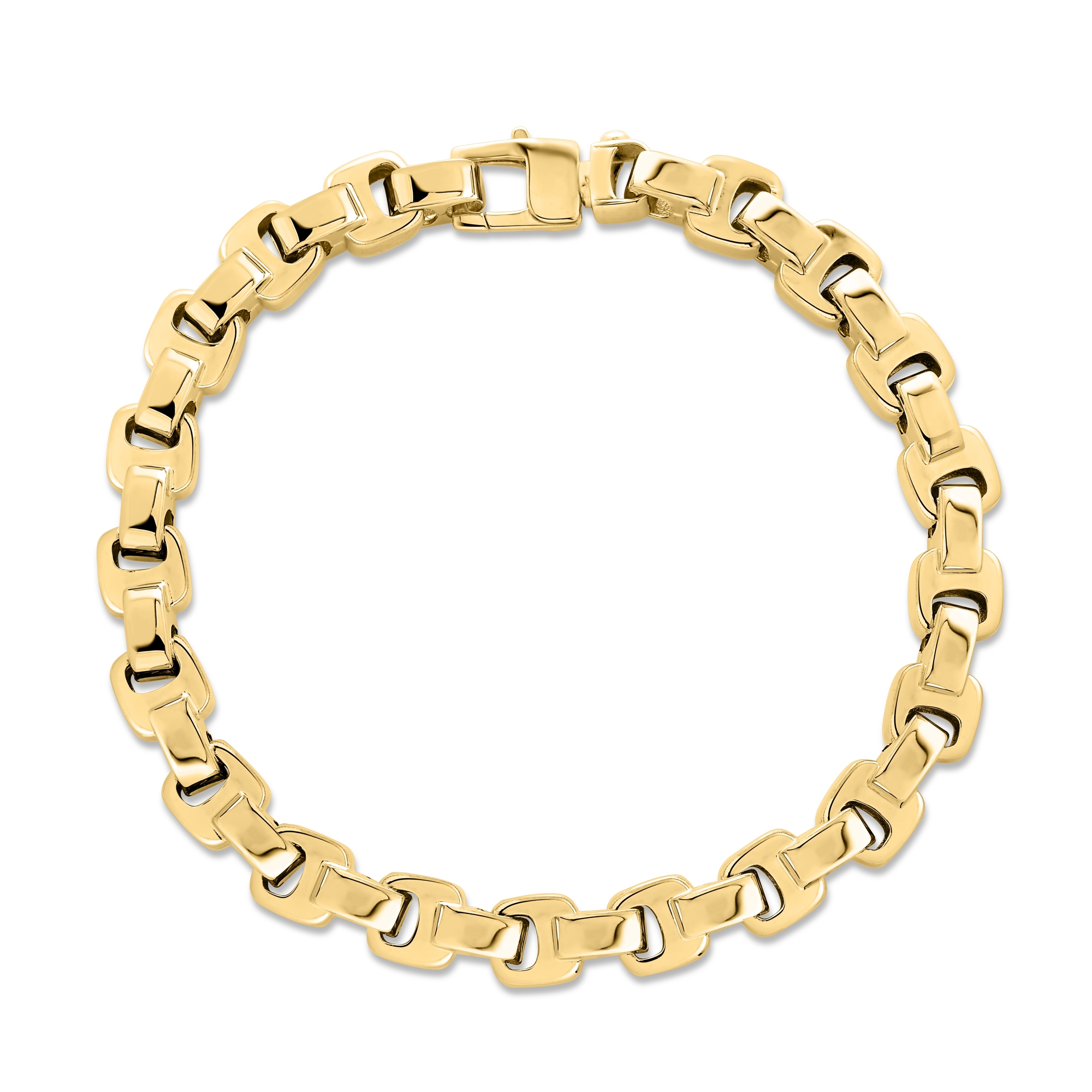 18k Yellow Designer Gold Bracelet **9 Inch Version Pictured**