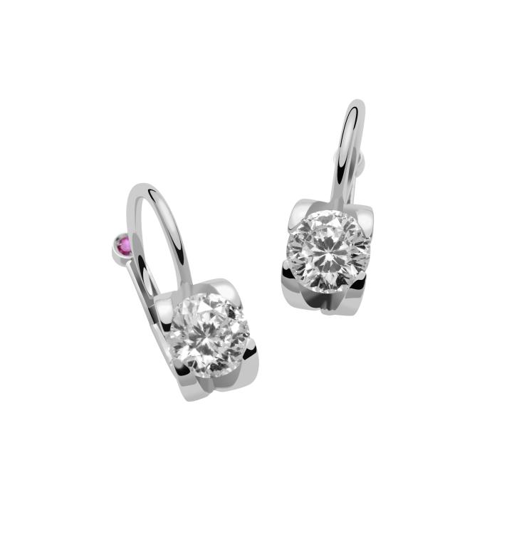 18k Wg C Profile Eurowire Earrings