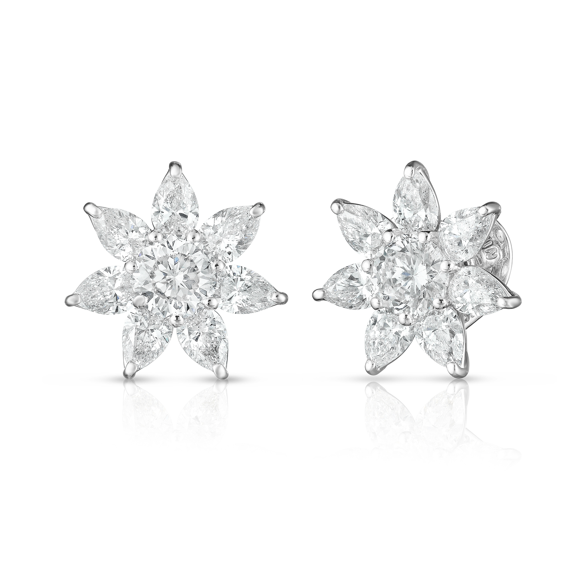 18k White Gold Stelle Diamond Stud Earrings - 2x 0.75ct Cnt 12ps
