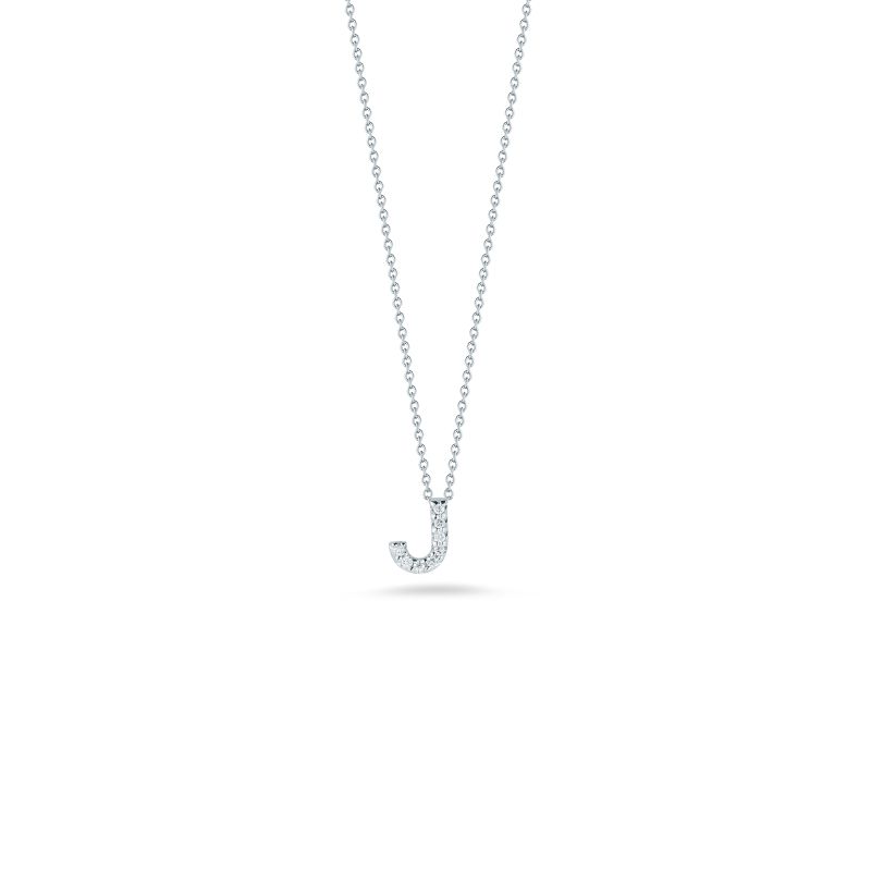 Roberto Coin 18Kt Gold Love Letter J Pendant With Diamonds