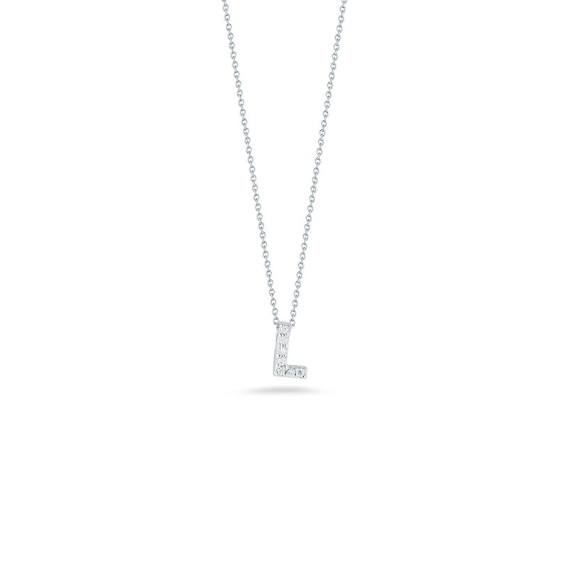 Roberto Coin 18Kt Gold Love Letter L Pendant With Diamonds