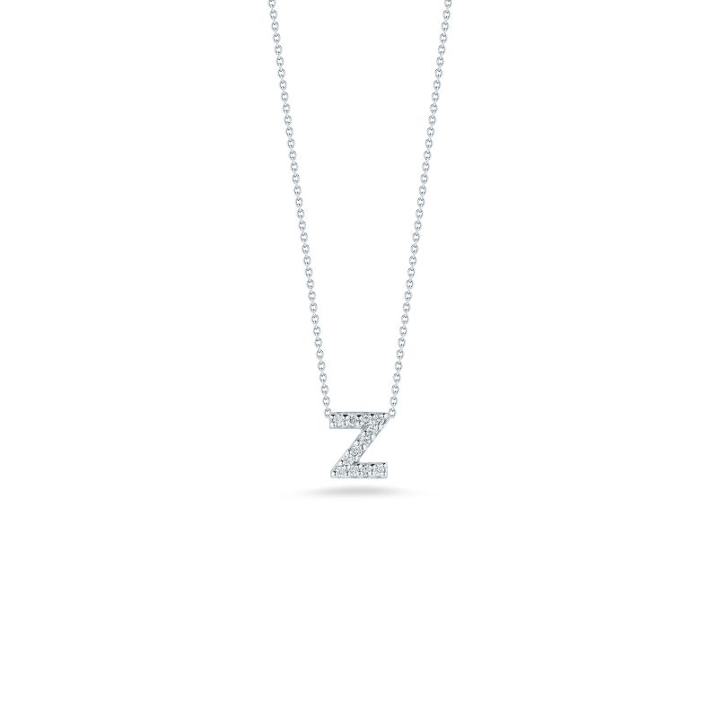 Roberto Coin 18Kt Gold Love Letter Z Pendant With Diamonds