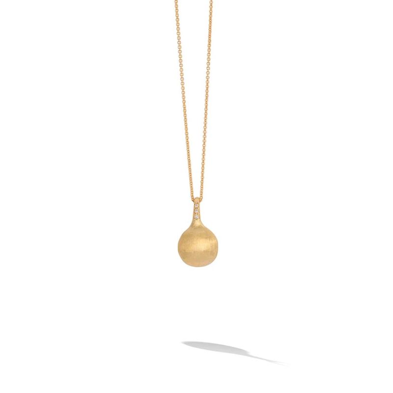 Africa Boules Gold and Diamond Pendant