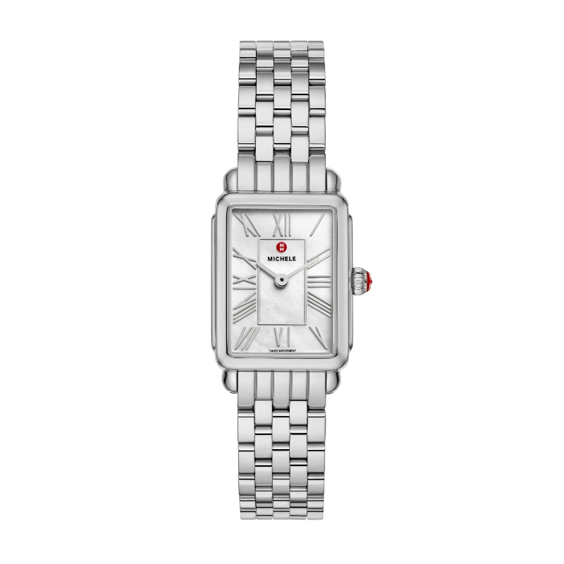 Michele Deco Park MOP 23mm Steel Bracelet Watch