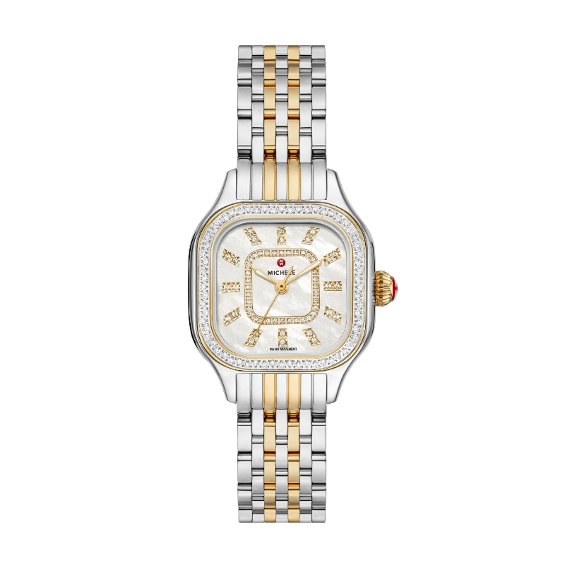Michele Meggie 18k Gold Diamond MOP Watch
