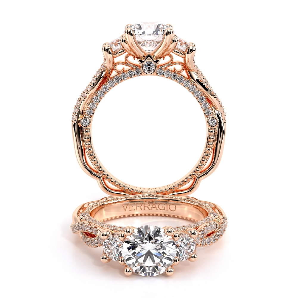 14K Rose Gold VENETIAN-5069R-2WR Ring