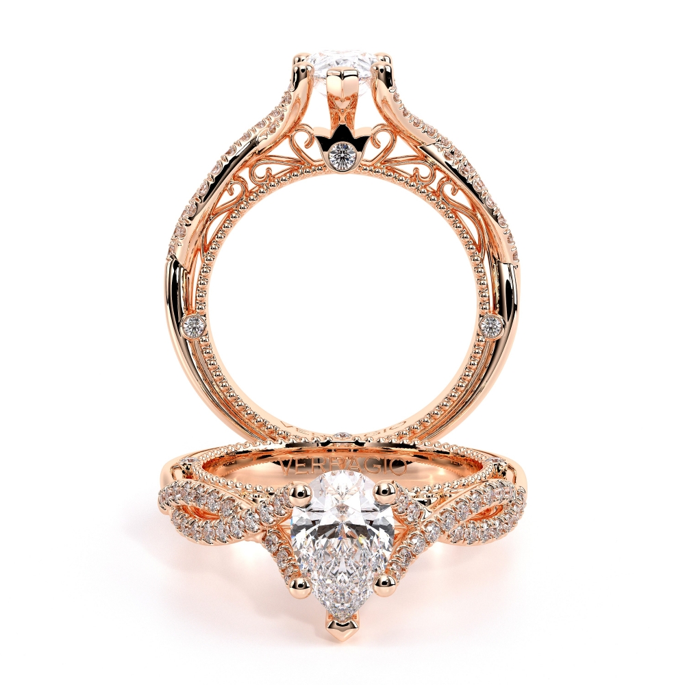 14K Rose Gold VENETIAN-5003PEAR Ring
