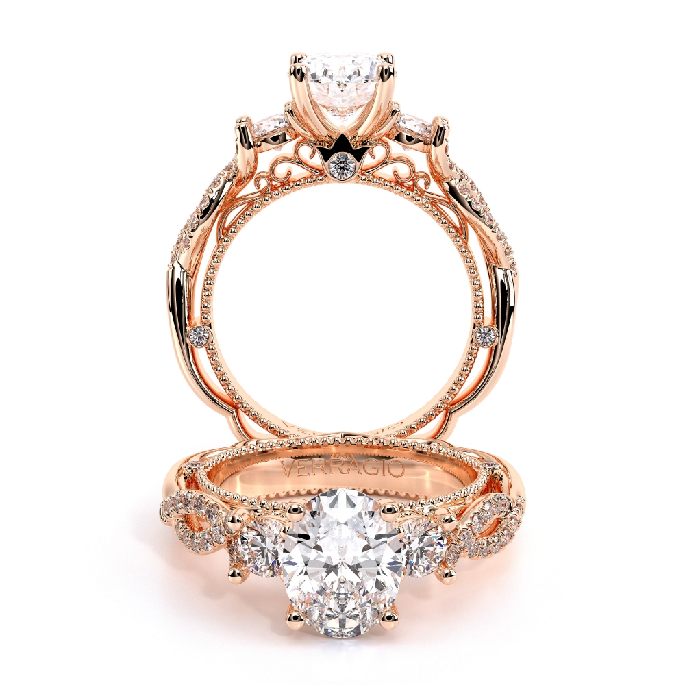 14K Rose Gold VENETIAN-5013OV Ring