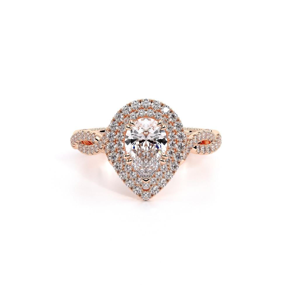 14K Rose Gold VENETIAN-5066 PEAR Ring