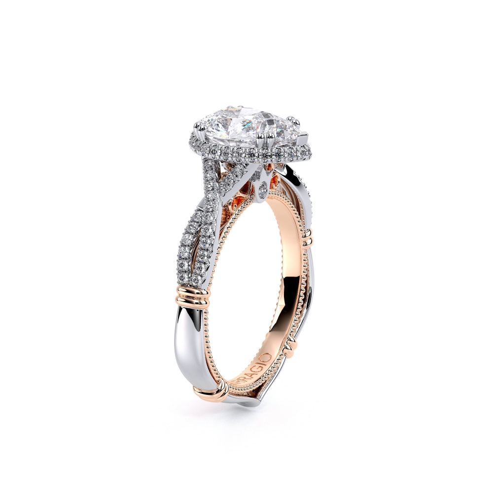 14K Two Tone PARISIAN-105X-PEAR Ring