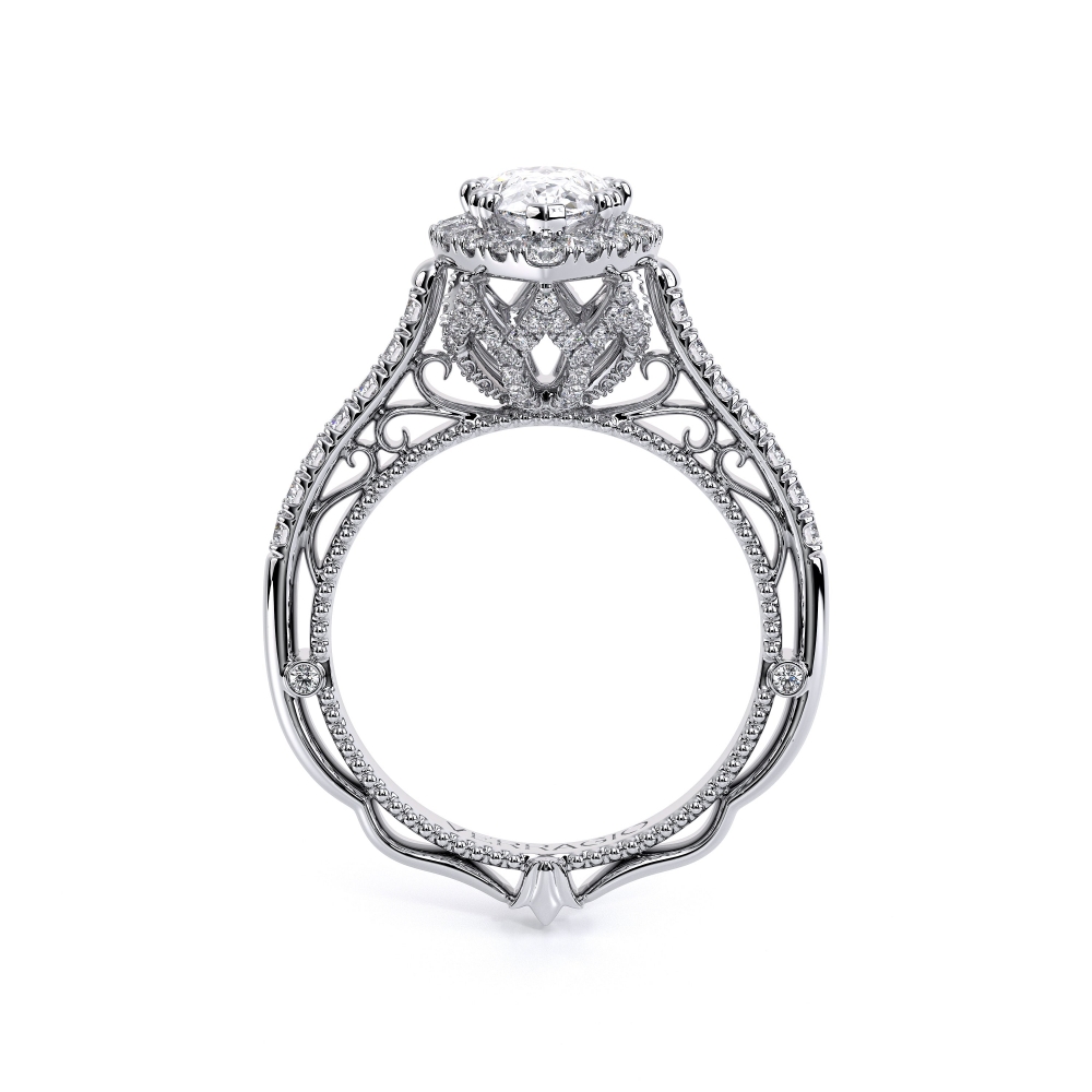 14K White Gold VENETIAN-5061PEAR Ring