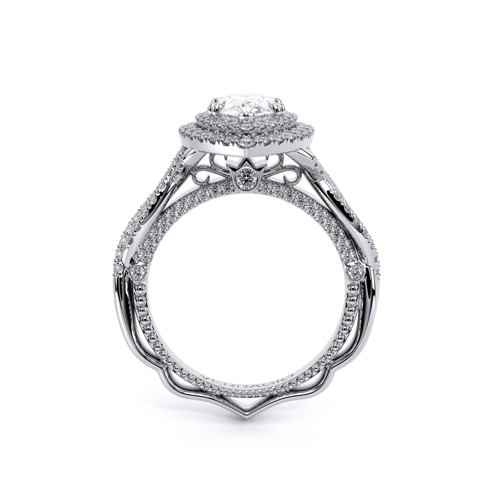 14K White Gold VENETIAN-5066 PEAR Ring