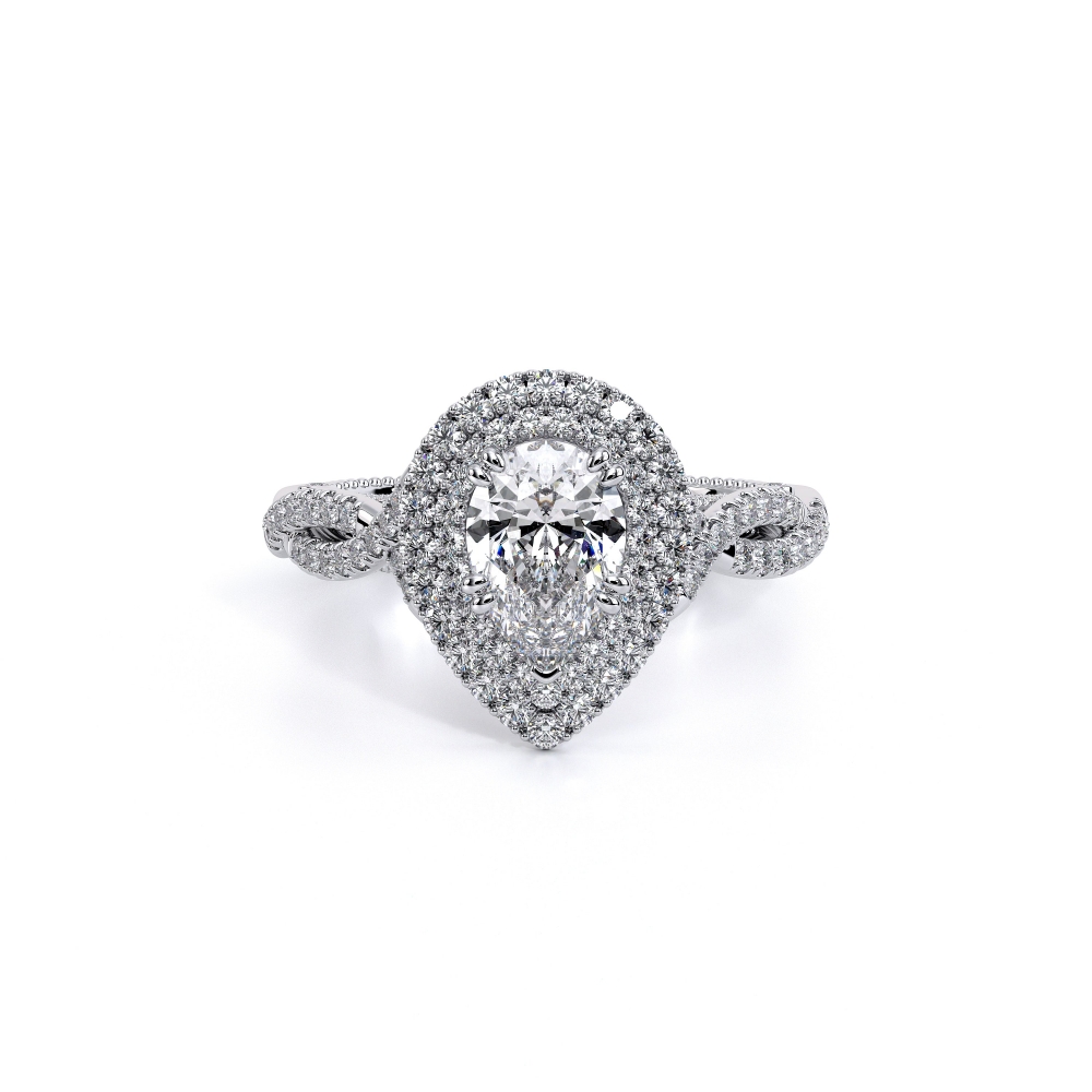 14K White Gold VENETIAN-5066 PEAR Ring