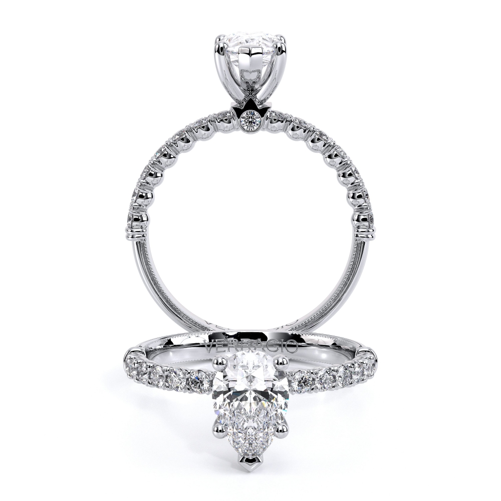 14K White Gold Renaissance-950PEAR Ring