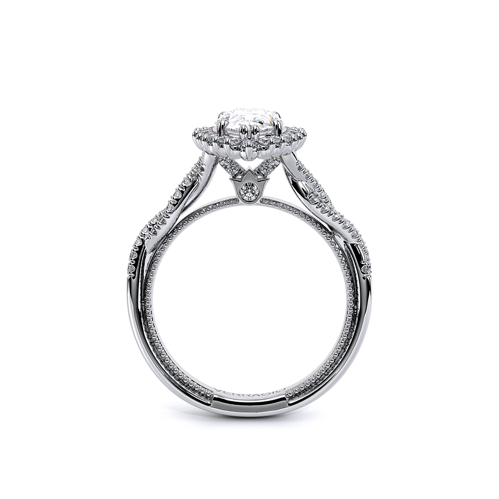 14K White Gold Renaissance-987OPEAR Ring