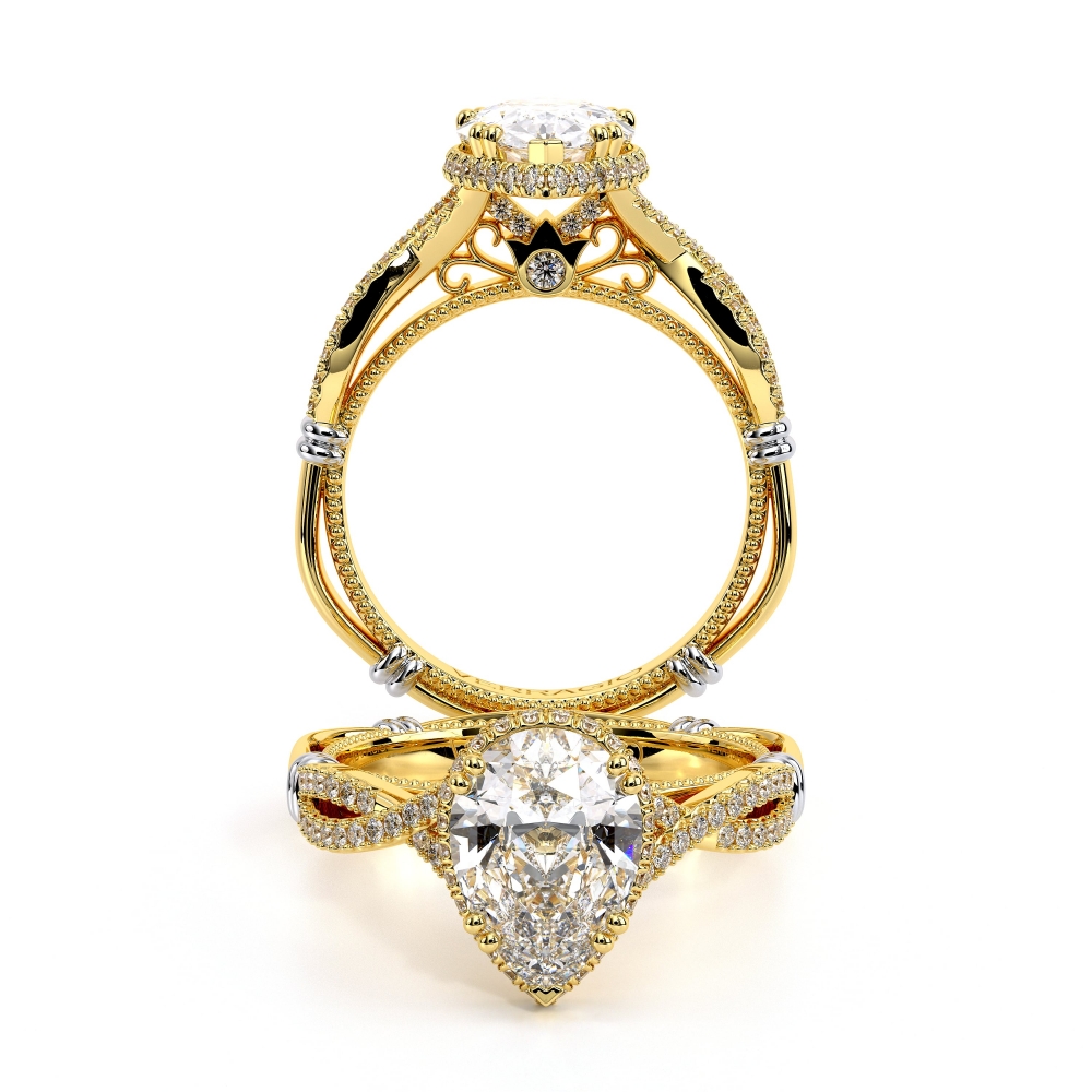 18K Yellow Gold PARISIAN-105X-PEAR Ring